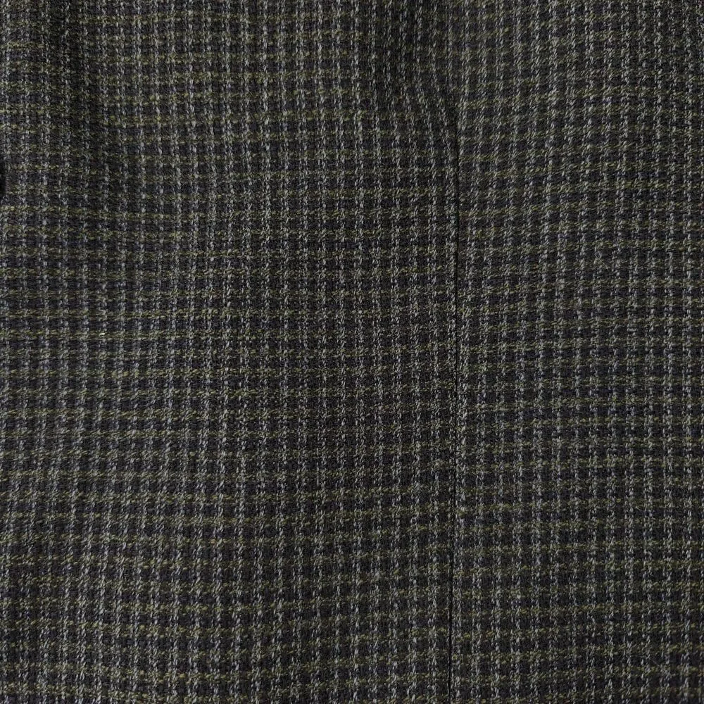 Oscar de la Renta Blazer Men's 42L Dark Grey Woven 3 Button Suit Jacket